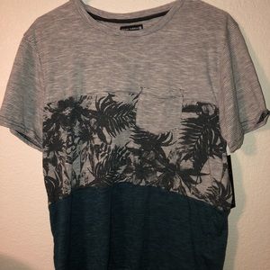 Short sleeve multi print shirt